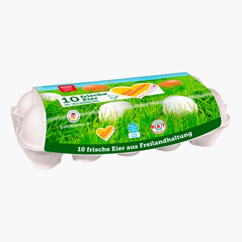 Rewe Beste Wahl Eier Freilandhaltung Kl. S-L 10 Stück