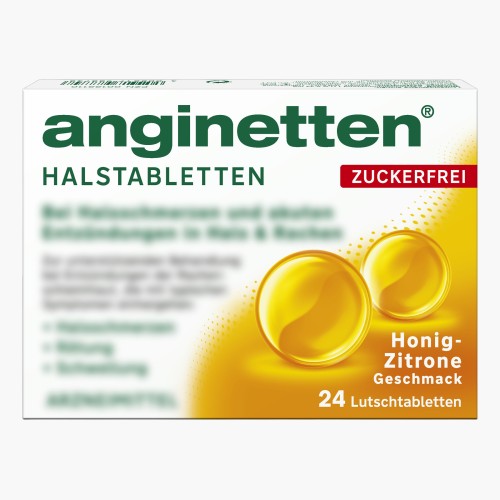Anginetten Halstabletten zuckerfrei Honig-Zitrone 24 Stk.