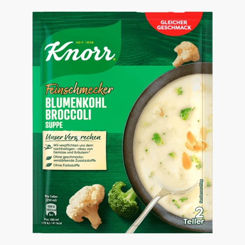 Knorr Feinschmecker Blumenkohl Broccoli Suppe 500 ml