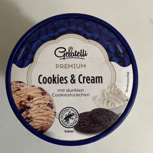 Gelatelli Premium mit dunkelen cookiestückchen ( 500 ml )