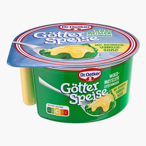 Dr. Oetker Götterspeise Waldmeister mit Bourbon-Vanille-Soße 160g