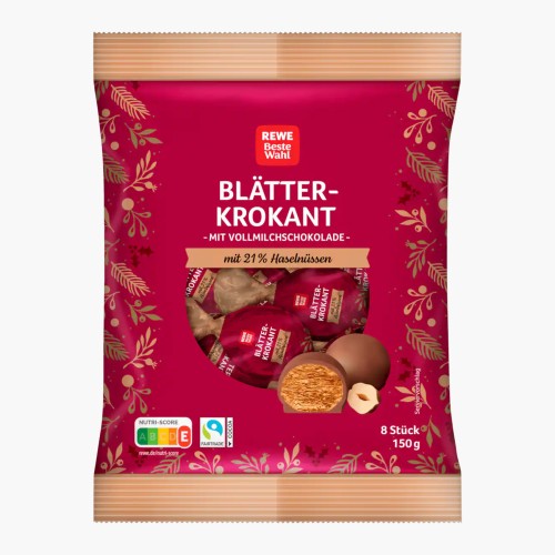 REWE Beste Wahl Blätterkrokant Kugeln 150g