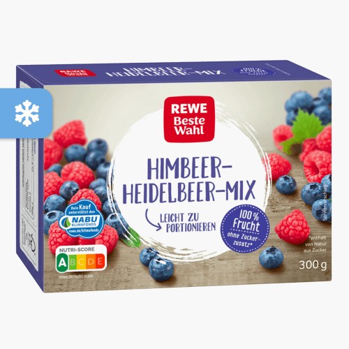 Rewe Beste Wahl Himbeer-Heidelbeer-Mix 300g