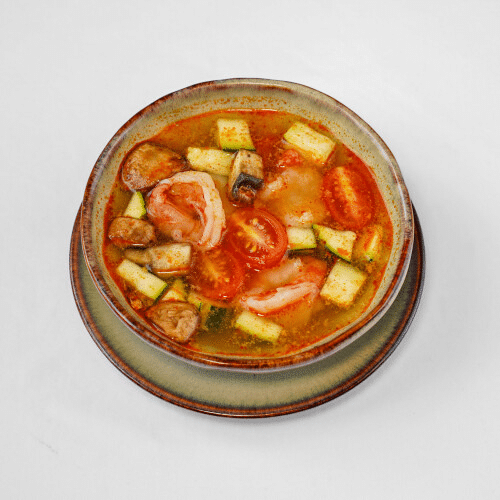 Tom-Yam mit Großgarnelen (scharf)