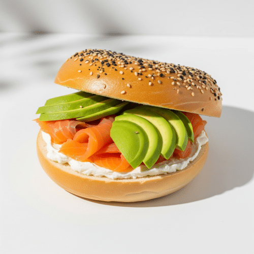 Salmon Avocado Bagel