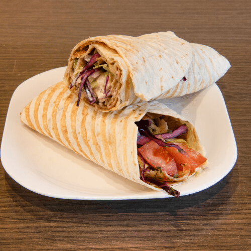 Dürüm Döner mit Salat und Sauce