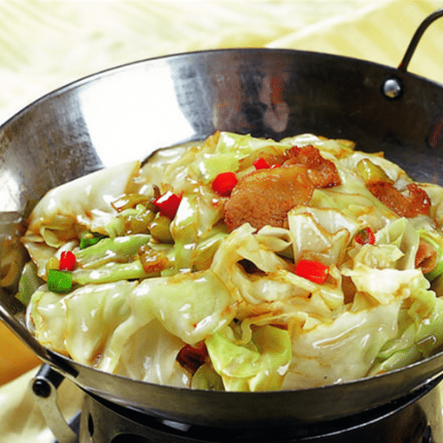 Gan Guo Bao Cai (Gebratener Spitzkohl) (scharf)