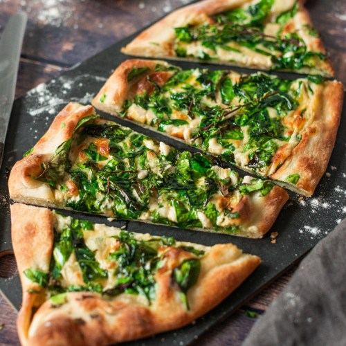 Pide mit Käse und Spinat