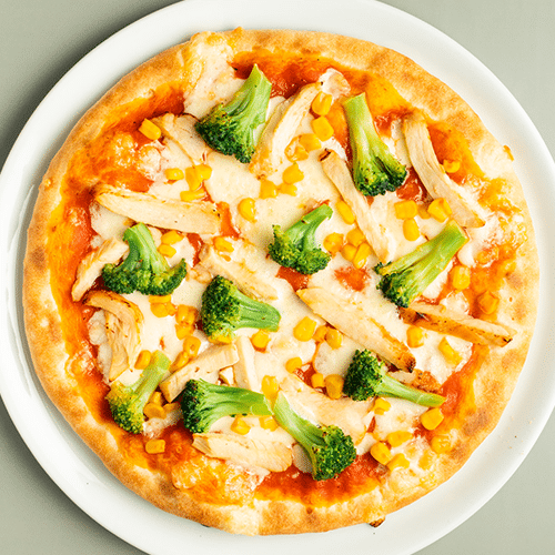 Pizza Hähnchen Broccoli