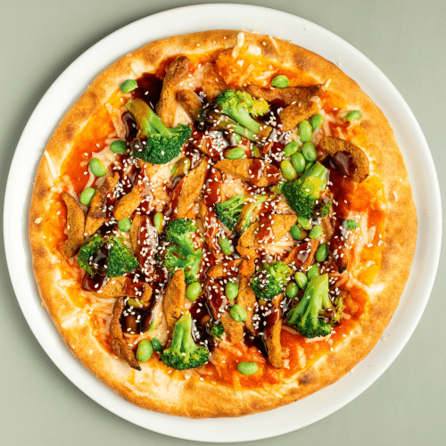 Pizza Chicken Teriyaki vegetarisch