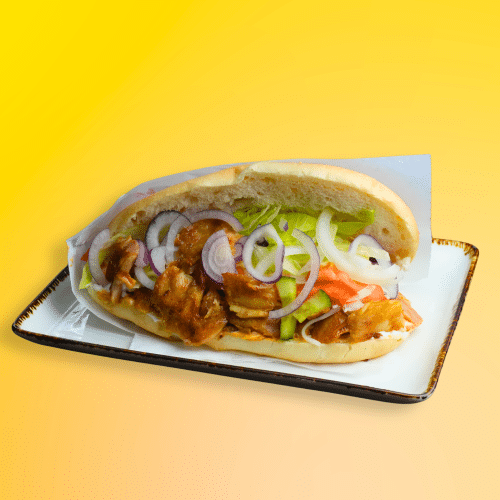 Döner Sandwich mit Hähnchenfleisch