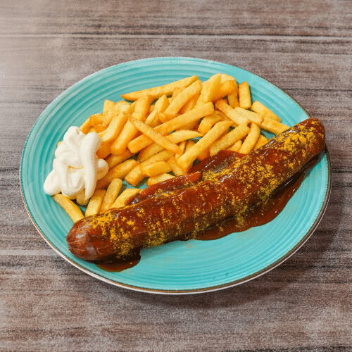 Currywurst mit Pommes frites