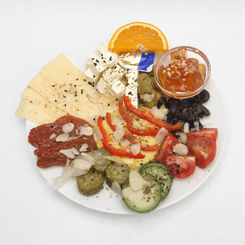 Vegetarischer Frühstücksteller