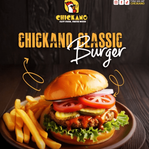 Chickano Classic Burger mit Getränk