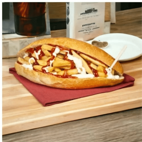 Pommes frites im Brot