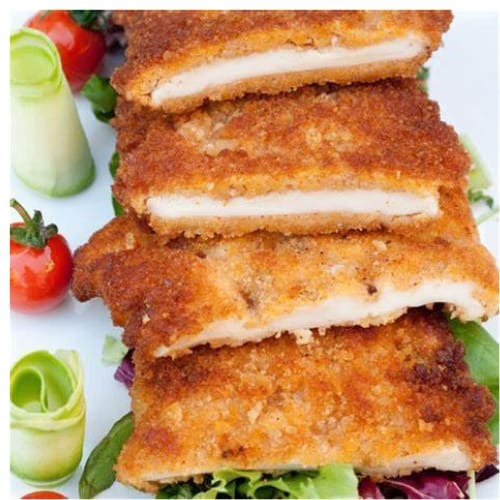 Scallop 2 Stuk mit Pommes und Knoblauchsoße