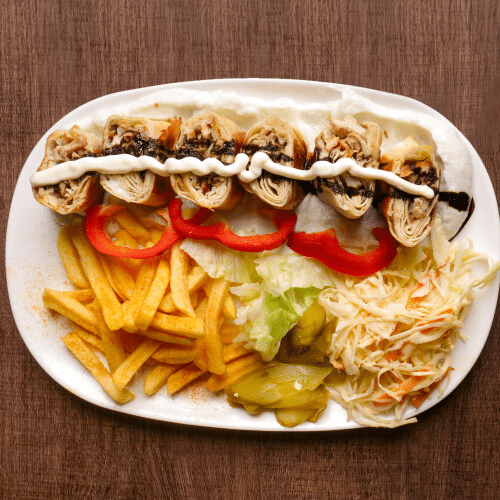 Arabische Shawarmateller