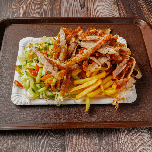 Döner Teller mit Salat und Pommes frites