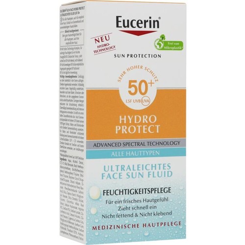 Eucerin Sun Fluid Hydro Protect Face LSF50+ 50 millilitre