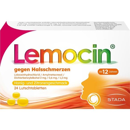 Lemocin gegen Halsschmerzen Honig- und Zitronenge 24 pieces