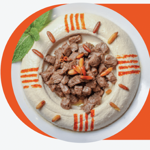 Hummus mit Hackfleisch