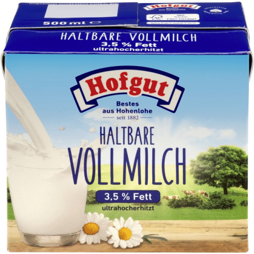 Hofgut H-Milch 3.5 Prozent Fett 0.5l