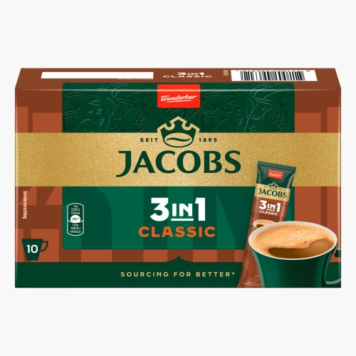 Jacobs Kaffee Instant 3 In 1 Classic 120g (10 Sticks)