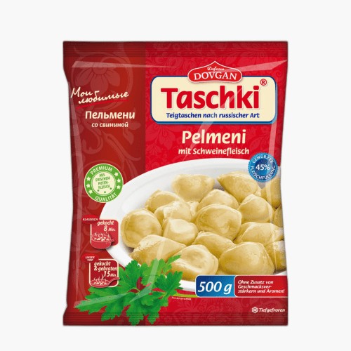 Dovgan Taschki Pelmeni mit Schweinefleisch 500g