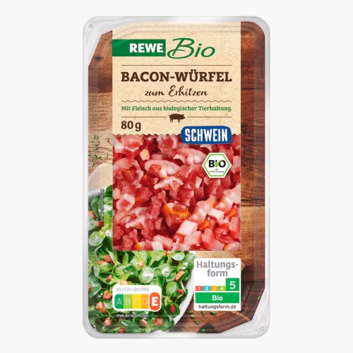 Rewe Bio Bacon-Würfel Schwein 80g