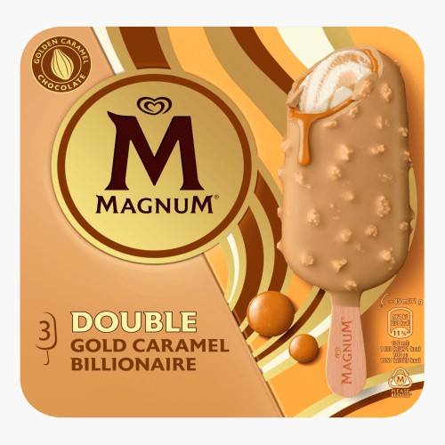Magnum Double Gold Caramel Billionaire 255ml (3x85ml)