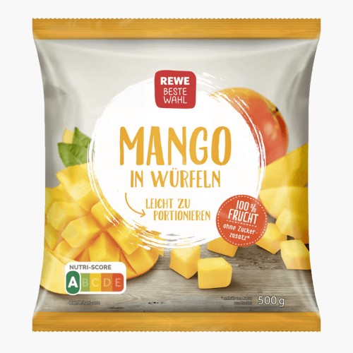 Rewe Beste Wahl Mango in Würfeln 500g