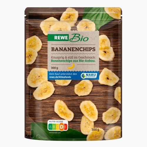 Rewe Bio Bananenchips gesüßt 300g