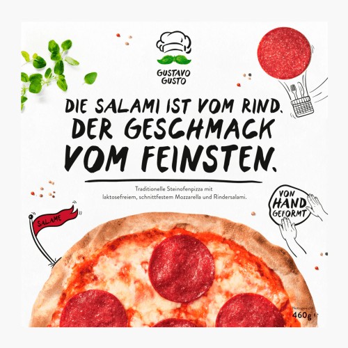 Gustavo Gusto Pizza Salame 460g