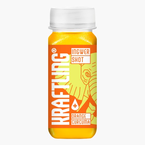 Kraftling Ingwershot Orange-Curcuma 60ml