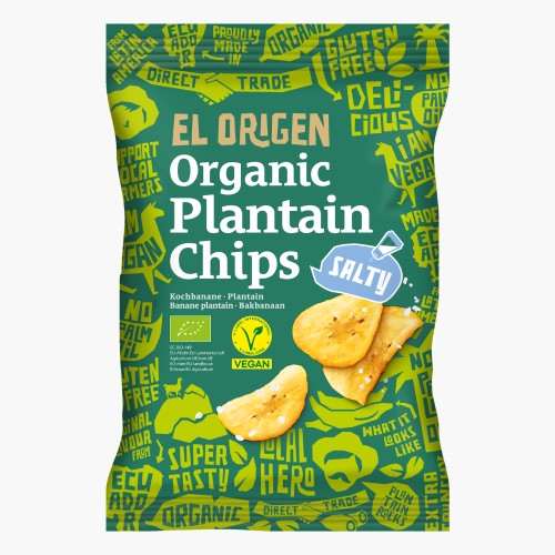 El Origen Bio Kochbananen Chips Salty 80g