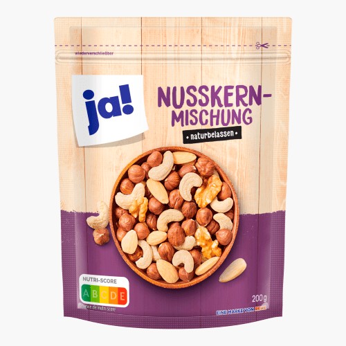Ja! Nusskernmischung naturell ungesalzen & ungeröstet 200g