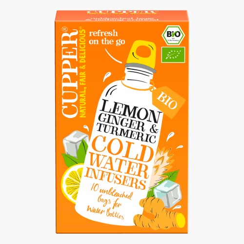 Cupper Bio Tee Lemon Ginger & Turmeric Cold Water Infusers 27g (10 Beutel)