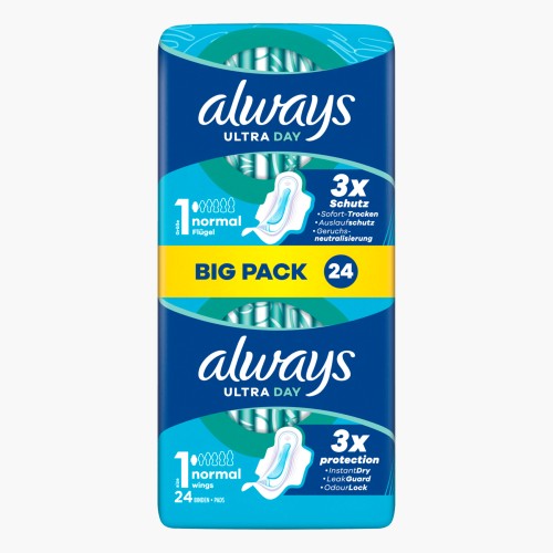 Always Ultra Damenbinden Normal mit Flügeln 24 Stk.
