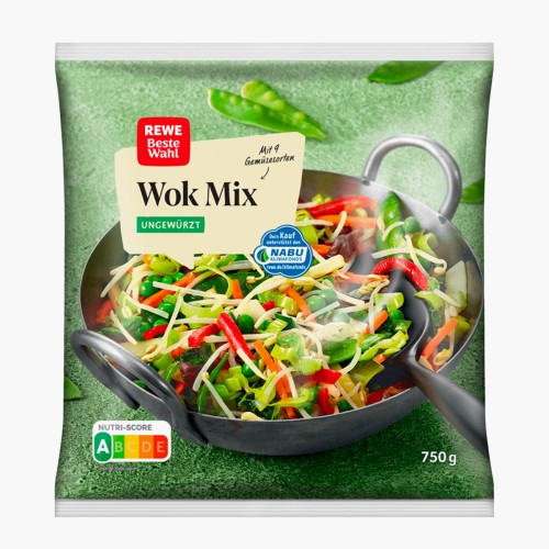 Rewe Beste Wahl Gemüsepfanne Wok-Mix Ungewürzt 750g