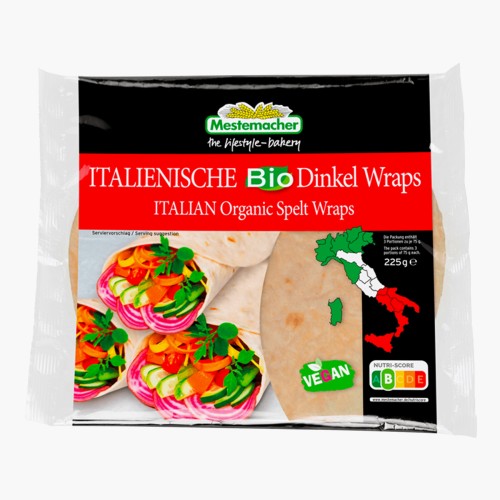 Mestemacher Bio Italienische Dinkel-Wraps 225g (3x75g)