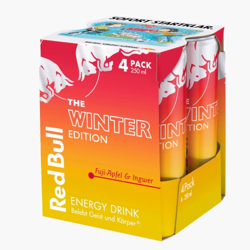 Red Bull Energy Drink Winter Edition Fuji-Apfel & Ingwer 4x0,25l
