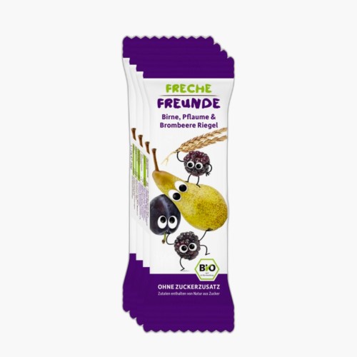 Freche Freunde Bio Riegel Birne, Pflaume & schwarze Johannisbeere 4x23g