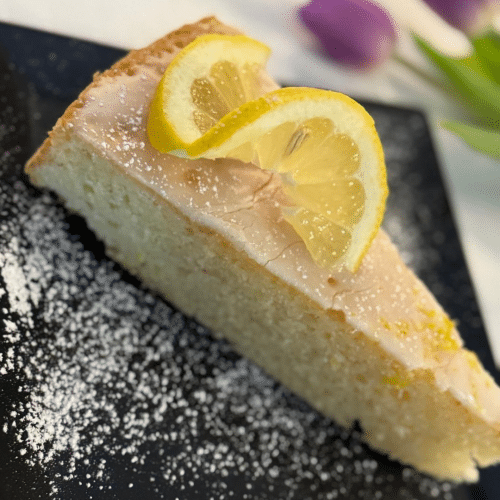 Zitronenkuchen Stück