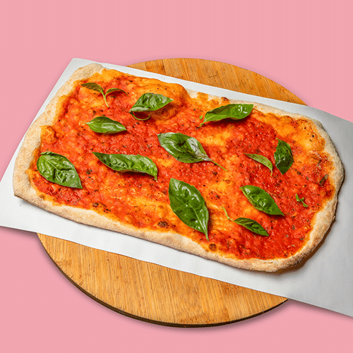 Vegane Zungen-Pizza Margherita