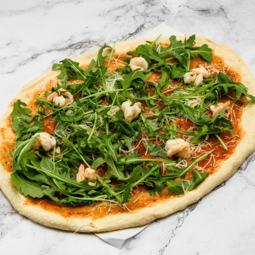 Zungen-Pizza Gamberi