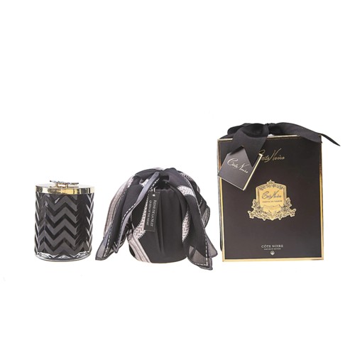 Herringbone Duftkerze mit Seidenschal - Queen of the Night 600g