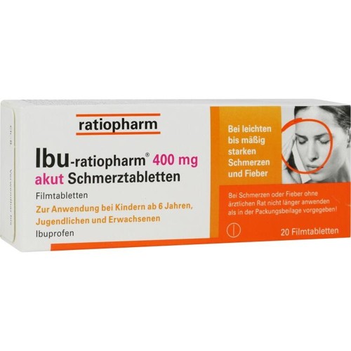 Ibu-ratiopharm 400mg akut Schmerztabletten 20 Stück