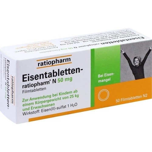 Eisentabletten-ratiopharm N 50mg Filmtabletten 50 Stück