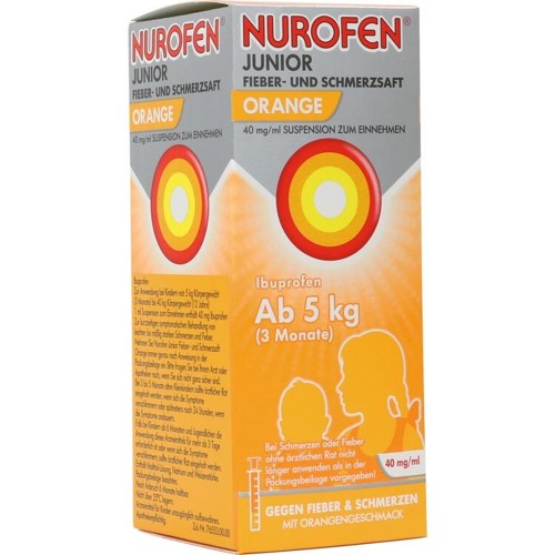 Nurofen Junior Fieber-u.Schmerzsaft Orange 40mg/ml 100 Milliliter