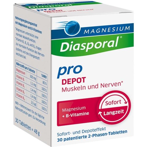 MAGNESIUM DIASPORAL PRO+B-VIT DEPOT Muskel+Nerven 30 Stück